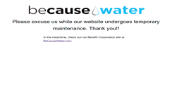 Desktop Screenshot of becausewater.org